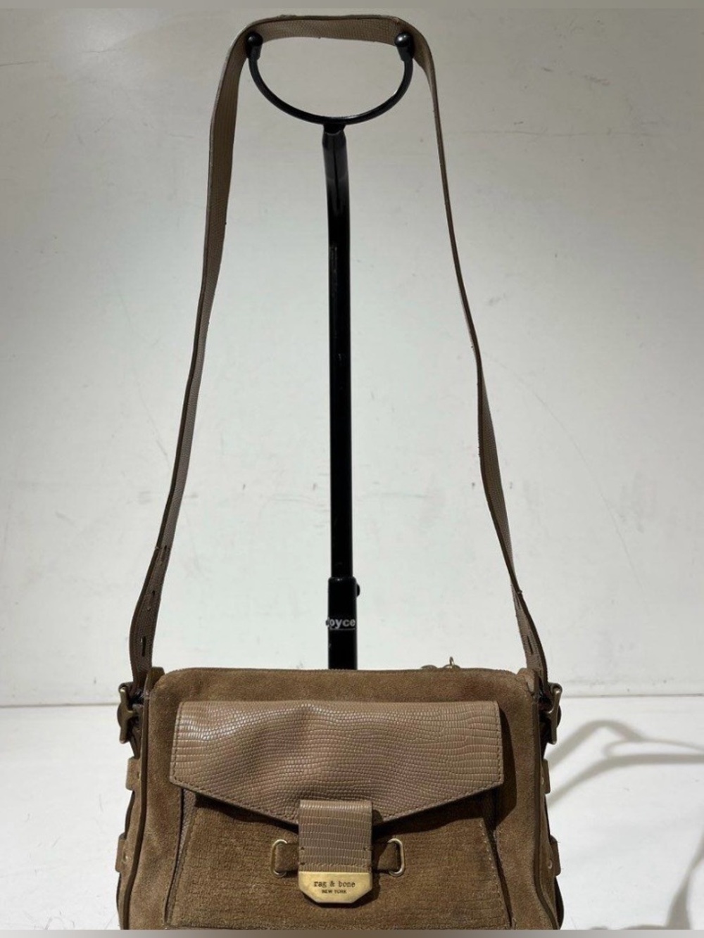 rag & bone Beige Leather Field Messenger Bag